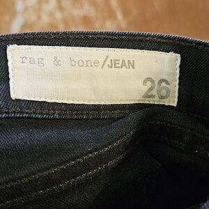 rag & bone New York Designer Women's Jeans Skinny In COAL Black Size 26